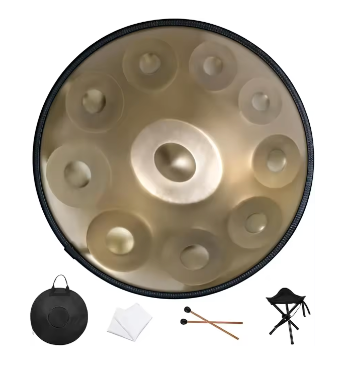 22" Gold Handpan for Sound Healing – Elevate Your Inner Harmony