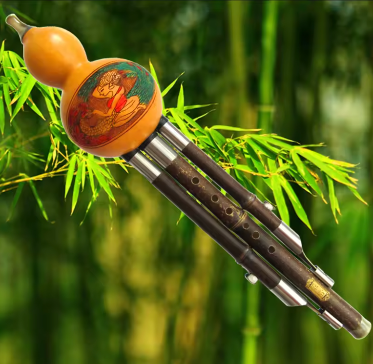 Cucurbit Hulusi Flute — Natural Gourd & Bamboo