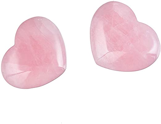 Rose Quartz Heart Worry Stones