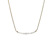 Herkimer Quartz "Diamond" Bar Necklace