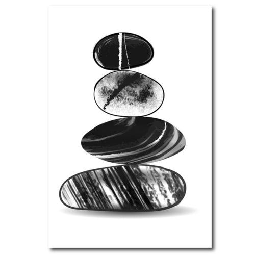 Zen Stones Minimalist Canvas