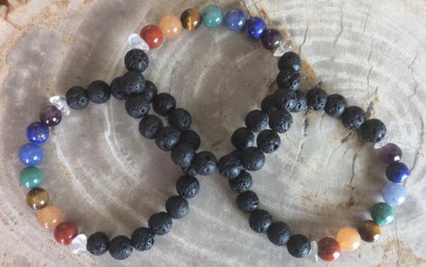 Aromatherapy Chakra Diffuser Stackable Bracelet