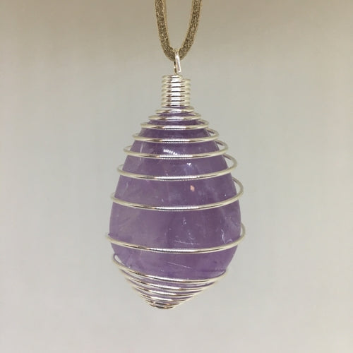 Wire Wrapped Tumbled Pendant