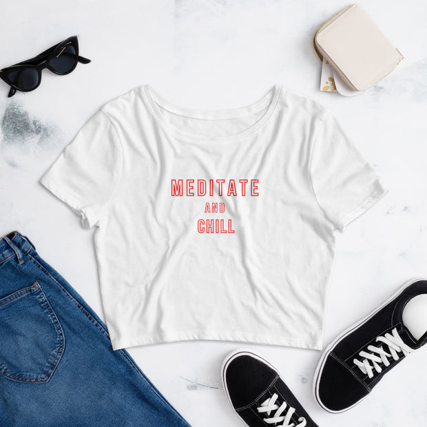 Meditate and Chill Crop Tee