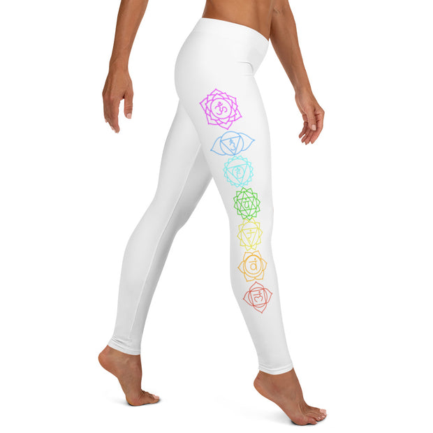 White Moon Phases Leggings