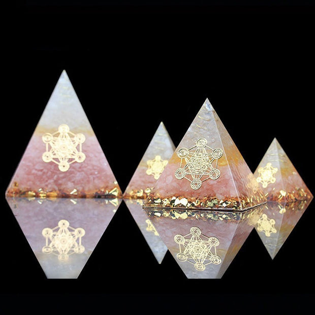 Orgonite Pink Crystal Pyramid