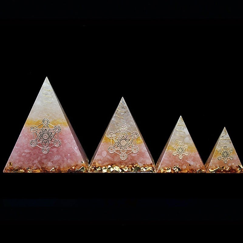 Orgonite Pink Crystal Pyramid