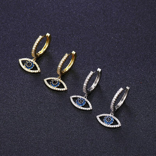 Evil Eye Hoop Earrings