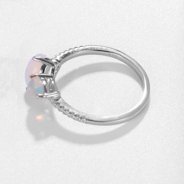 Sterling Silver Ethiopia Opal Vintage Ring