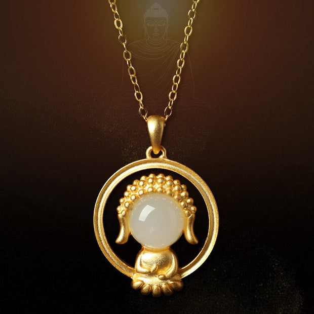 Jade Baby Buddha Necklace