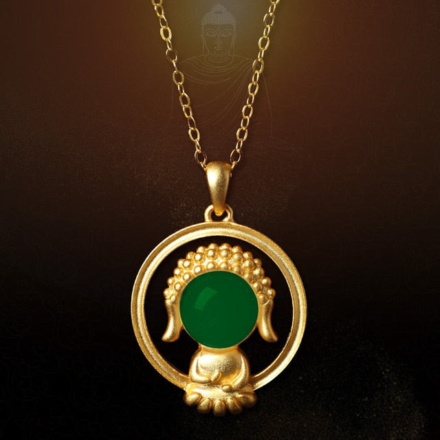 Jade Baby Buddha Necklace