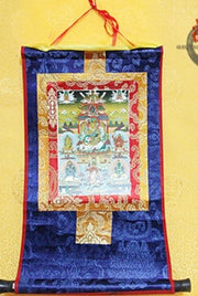 Tibetan Thanga Scroll Satin Painting
