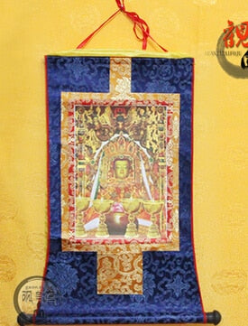 Tibetan Thanga Scroll Satin Painting